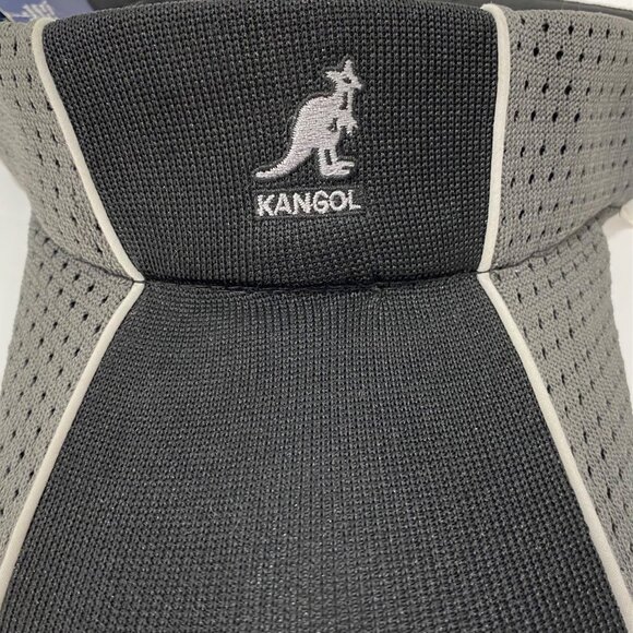 Kangol Performance Sports Visor 90s Hat Black & Gray Adjustable One Size - Picture 2 of 8